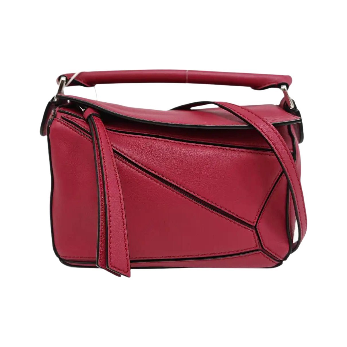 Puzzle leather handbag