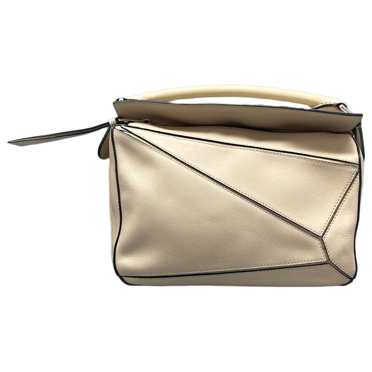 Puzzle leather crossbody bag