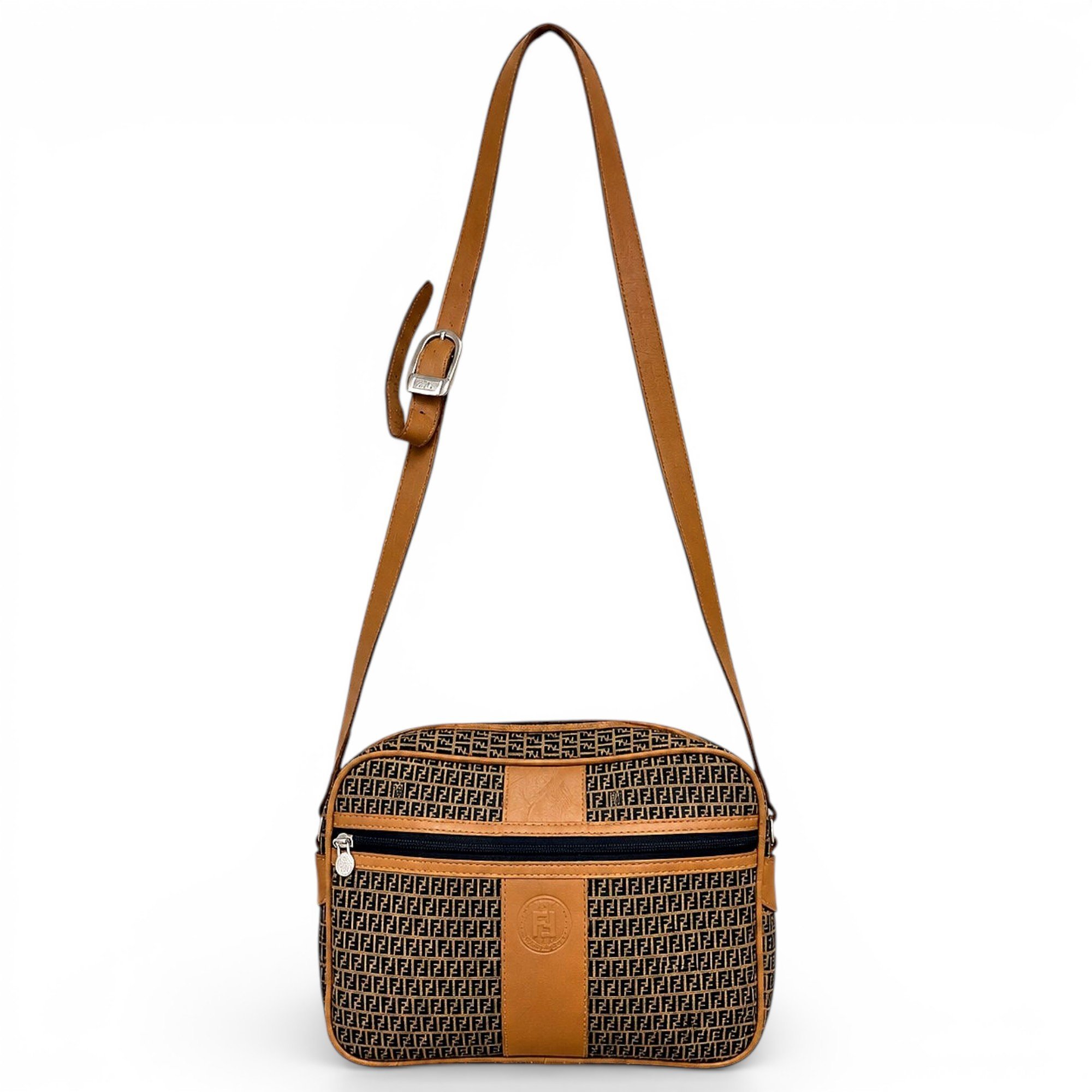 Double F cloth crossbody bag