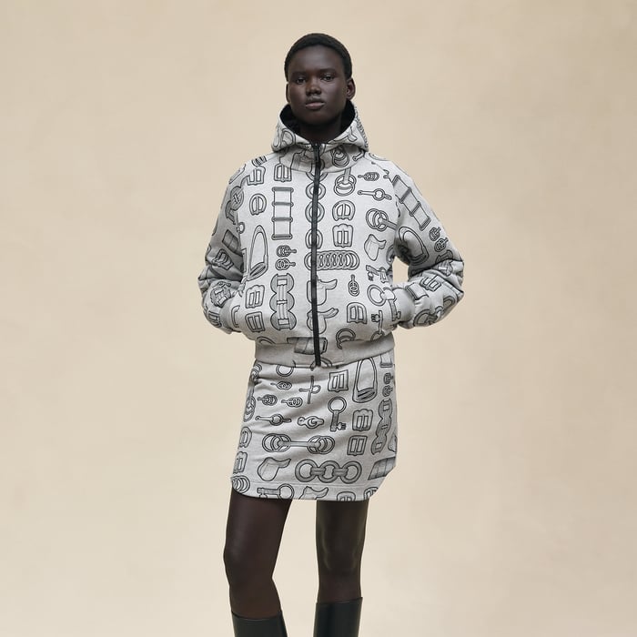 Gris Byzantin "Cahier Du Colporteur" Reversible Jacket