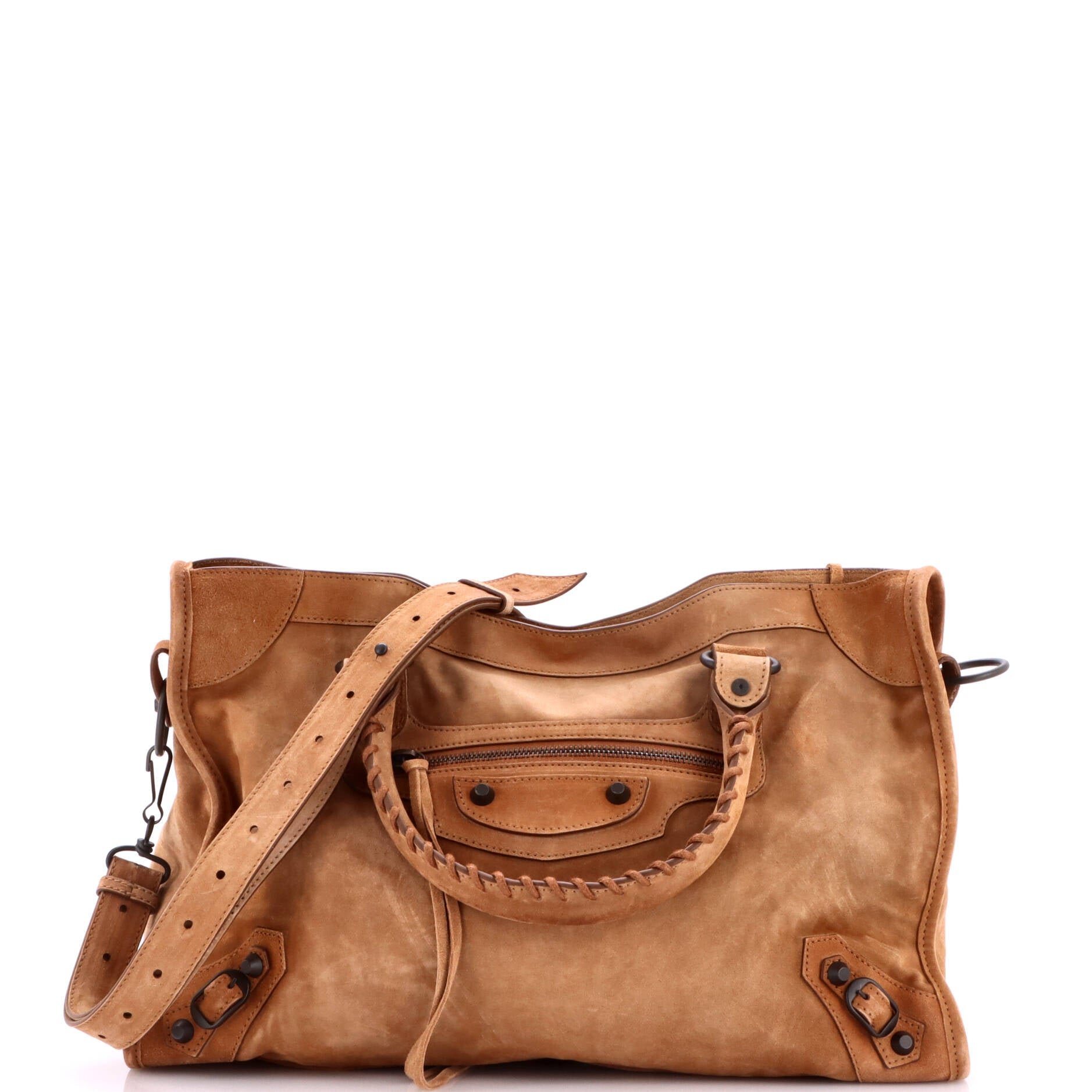 City Classic Studs Bag Suede Medium