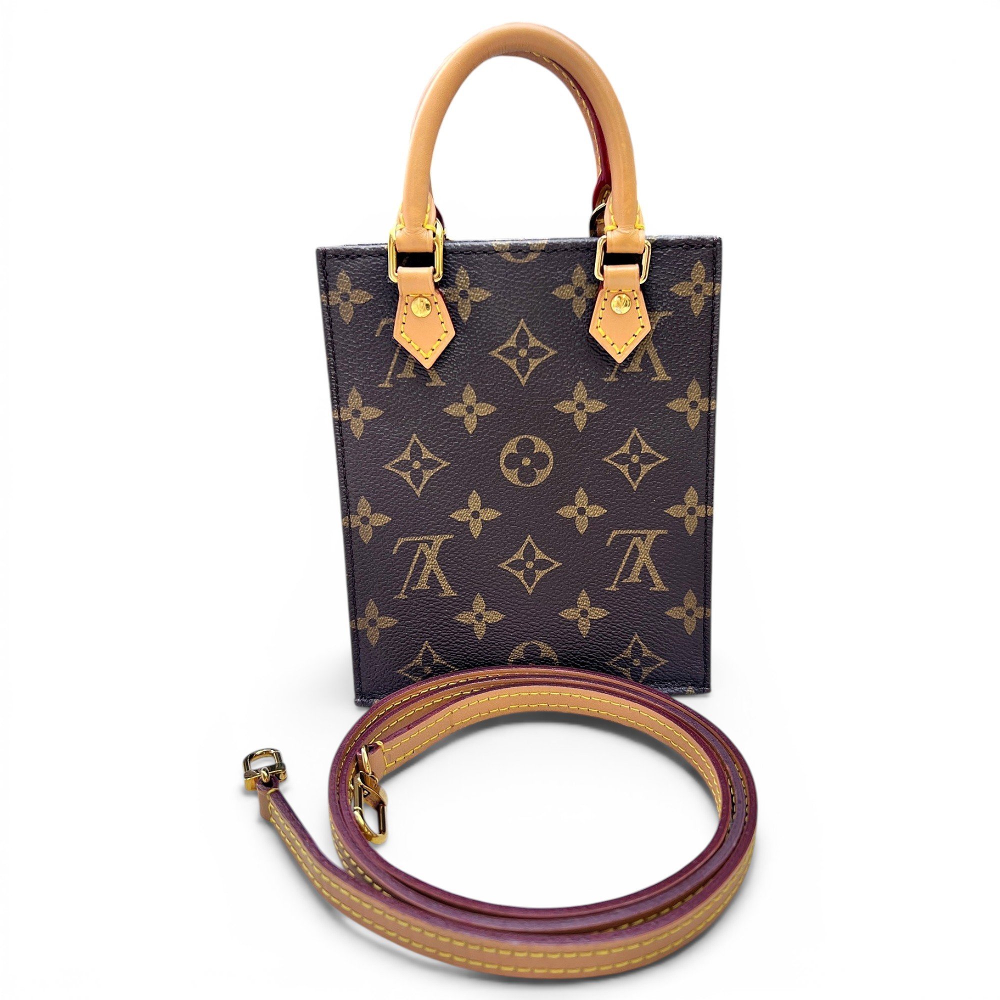 Plat leather mini bag