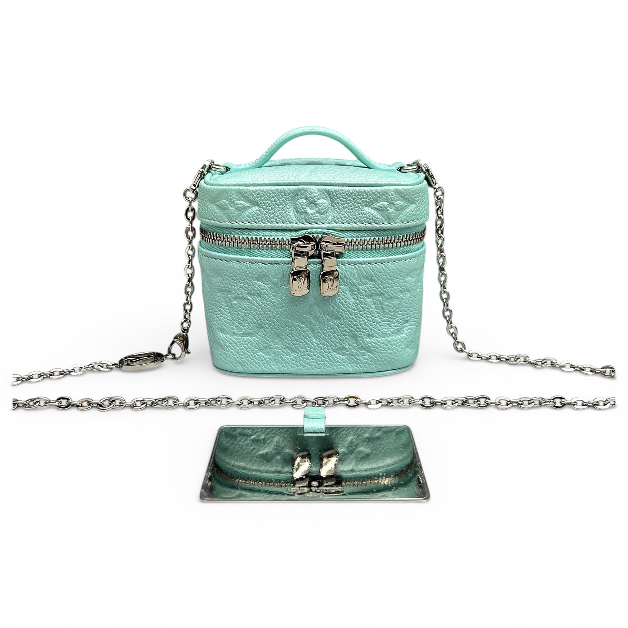 Vanity leather handbag