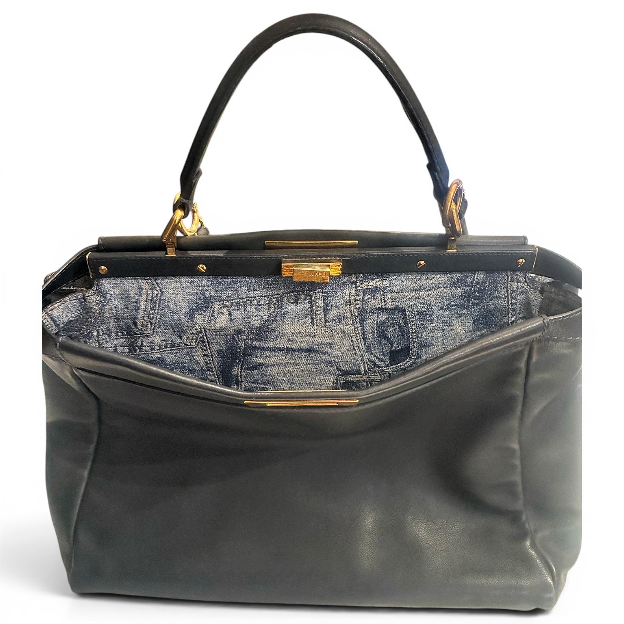 Peekaboo leather handbag