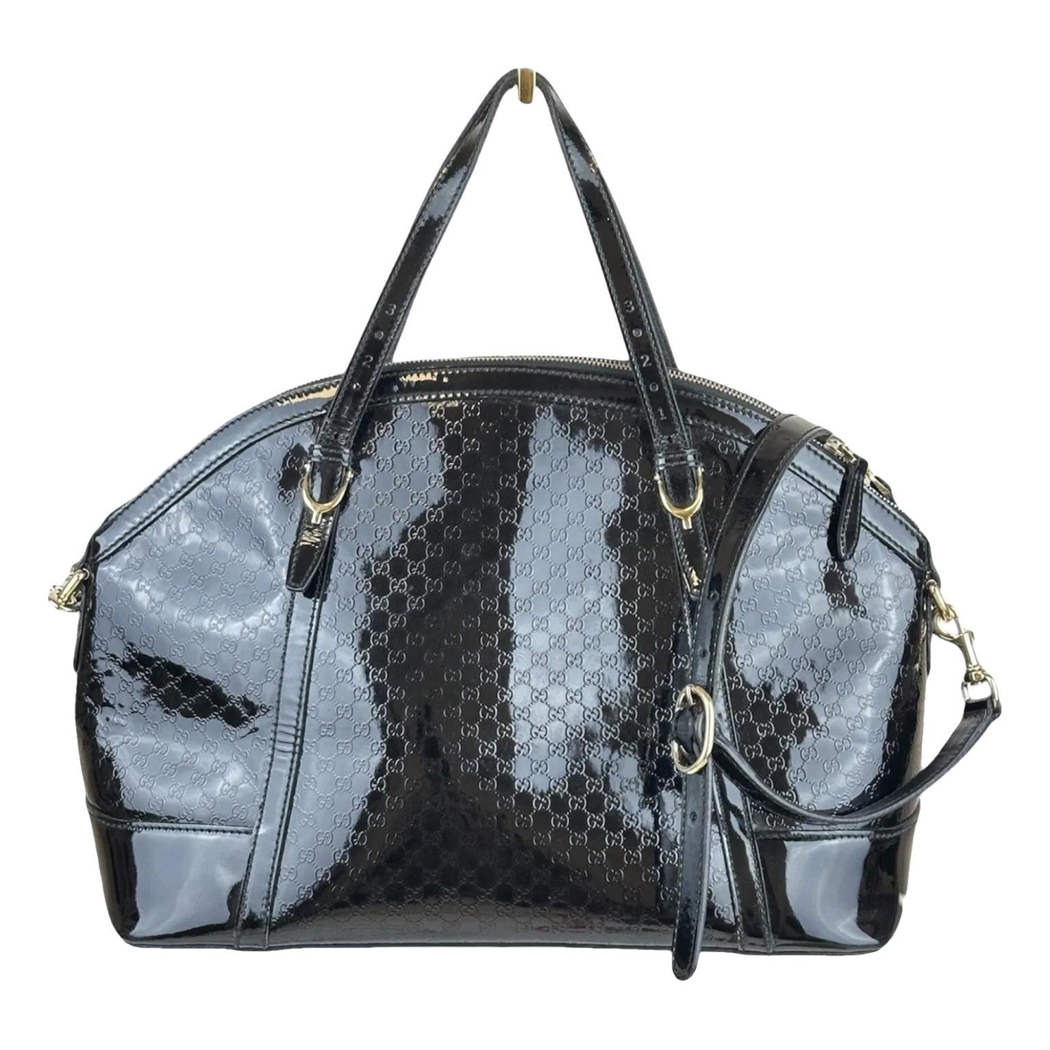 Patent leather handbag