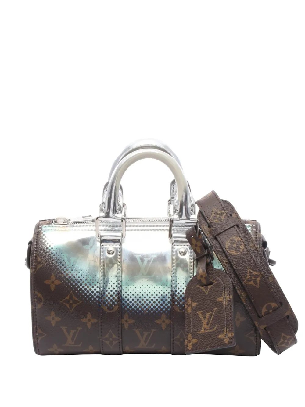 2021s Monogram Metallic Nebula Keepall Bandouliere 25 tote bag