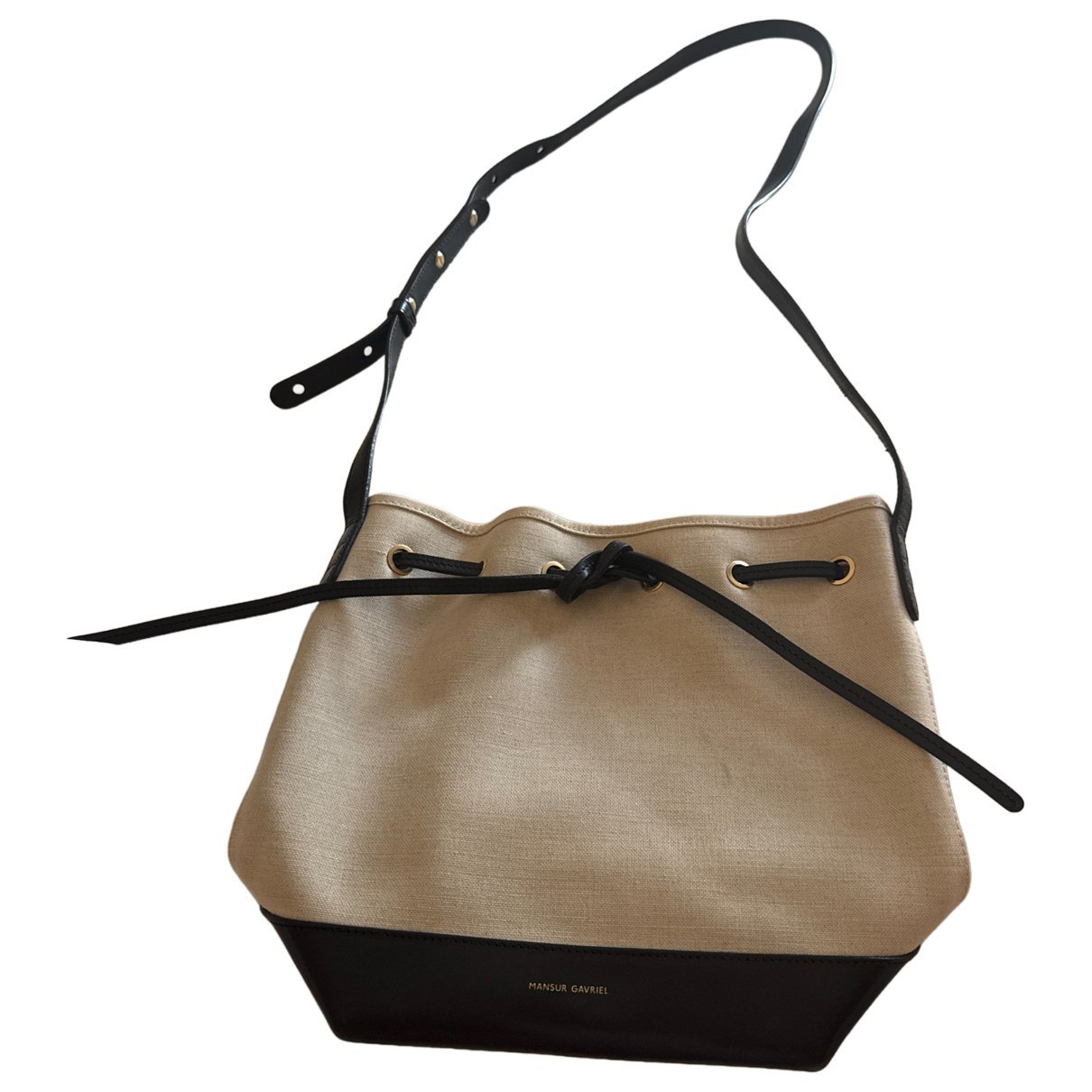 Bucket leather handbag