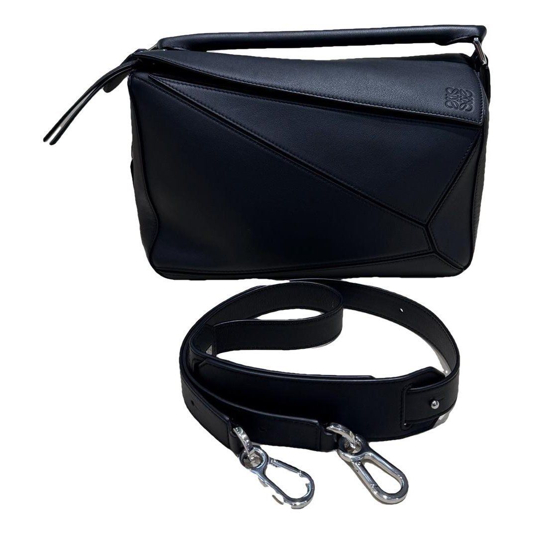 Puzzle leather handbag