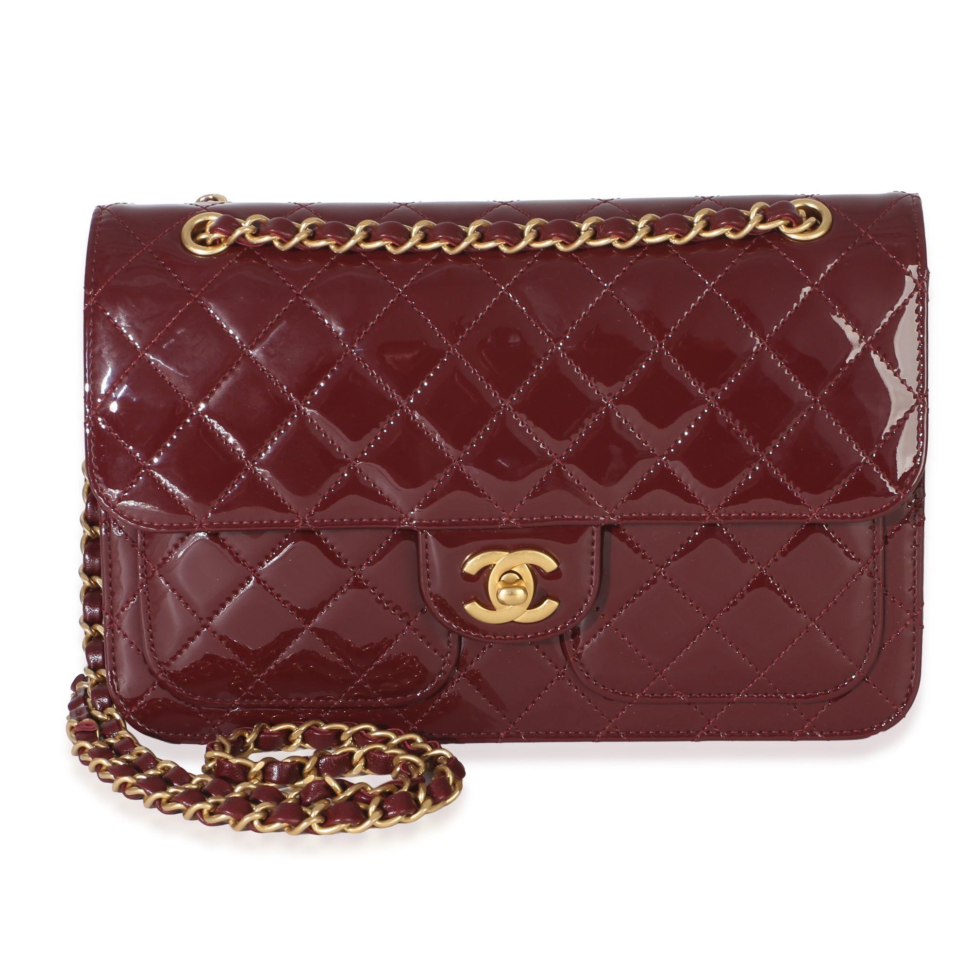 Patent leather handbag