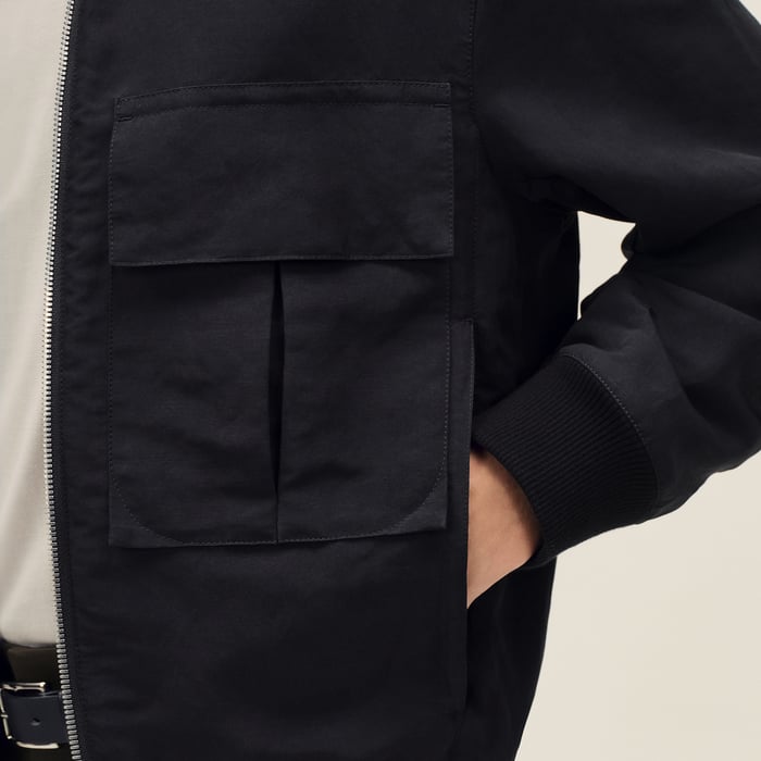 Noir Rib-trim Jacket