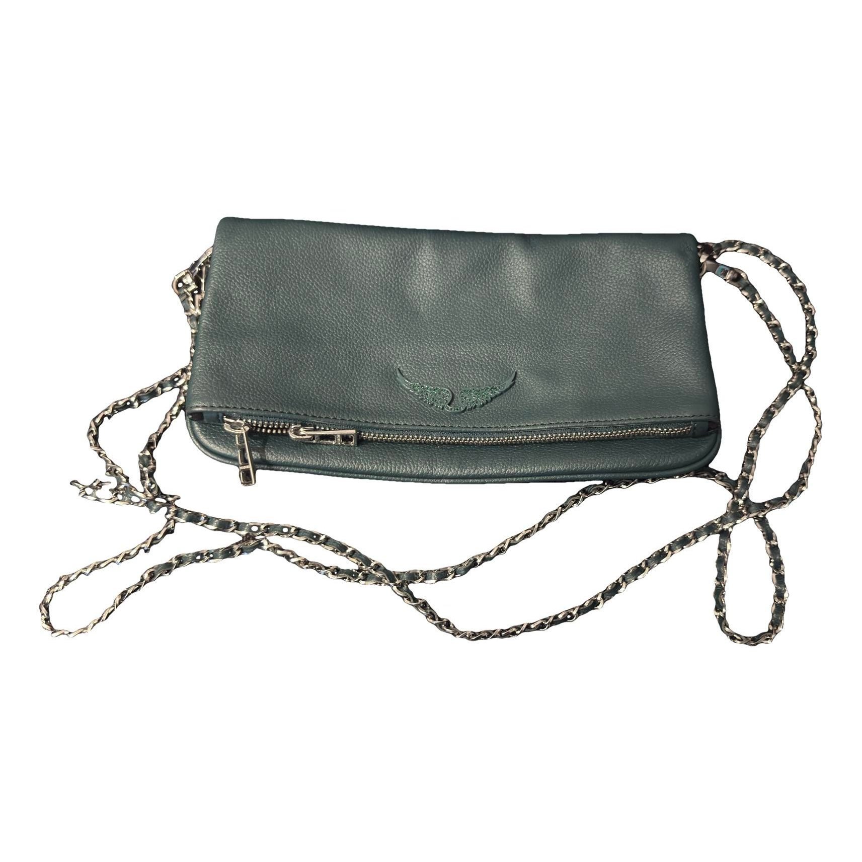 Rock leather clutch bag