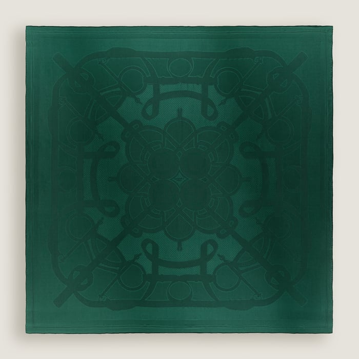 Vert Émeraude Eperon d'Or Scarf 135