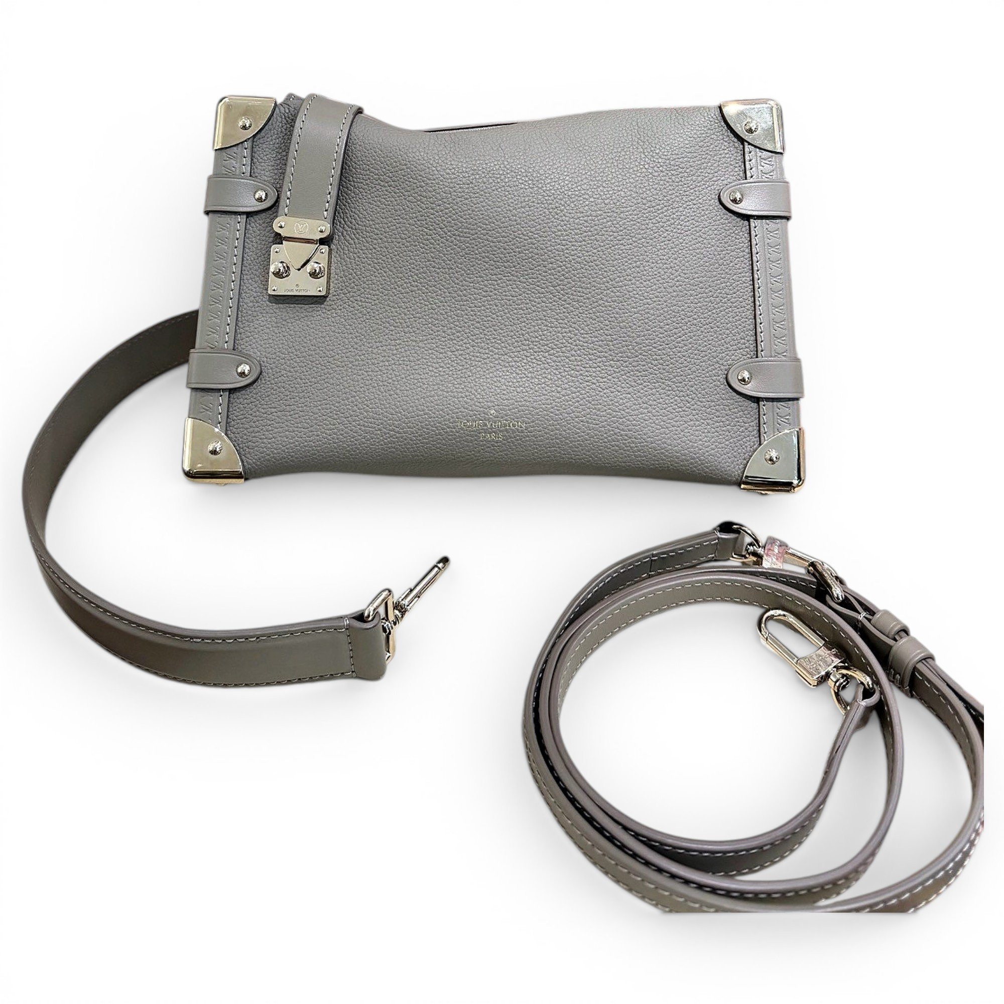 Side Trunk leather handbag