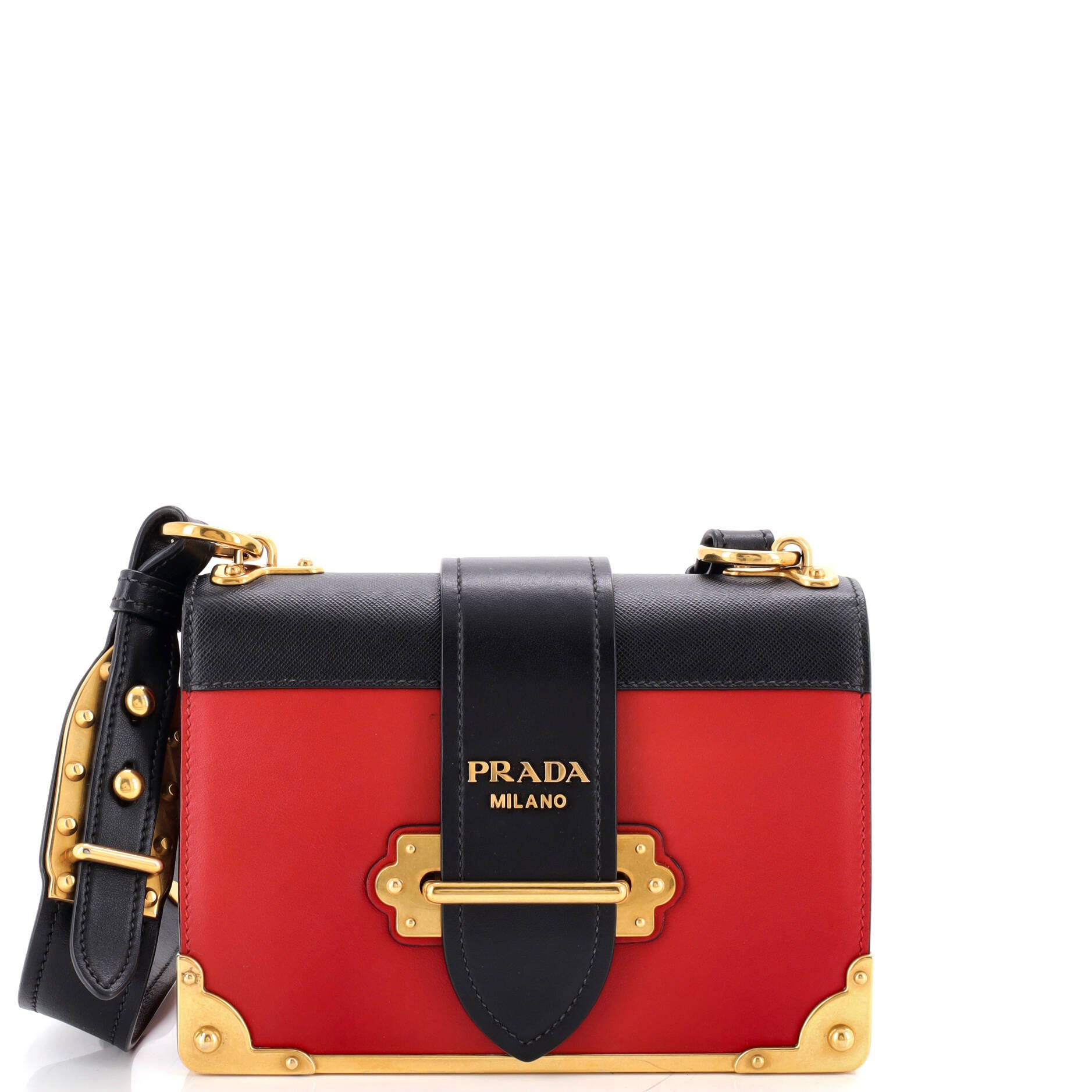 Cahier Crossbody Bag Leather and Saffiano Leather Small