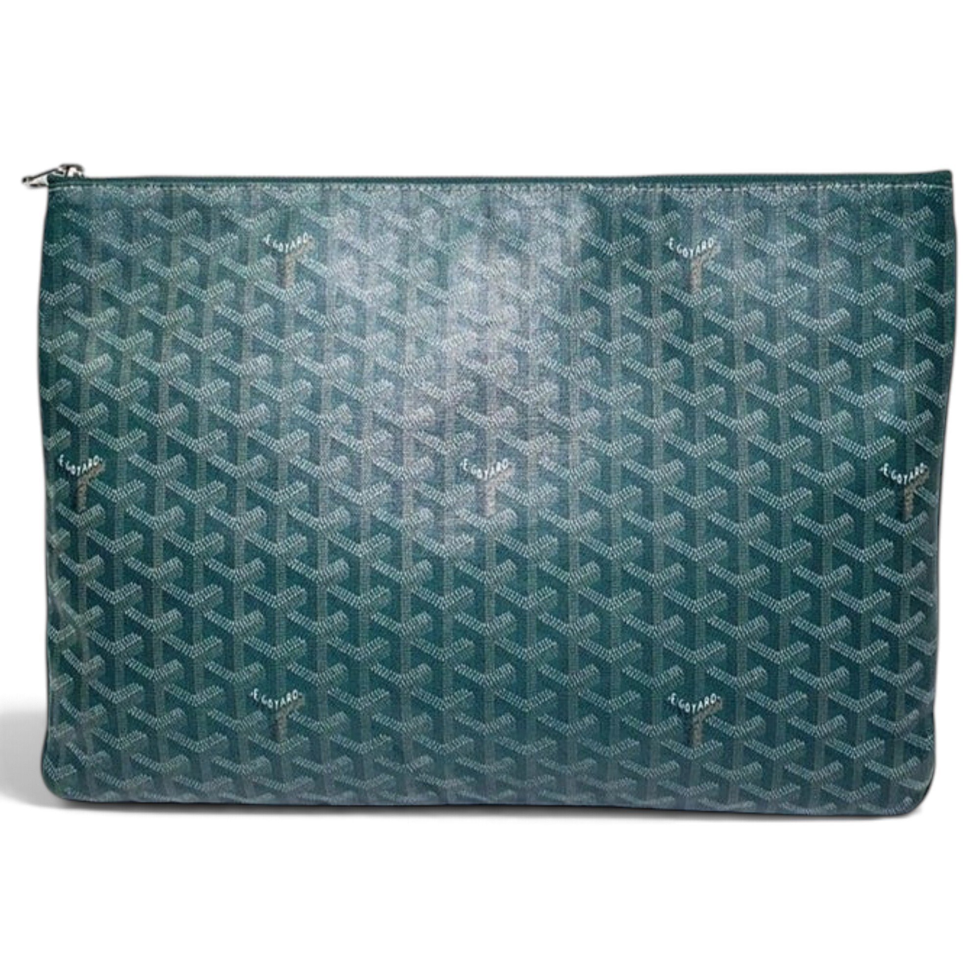 Goyard Sénat leather clutch bag