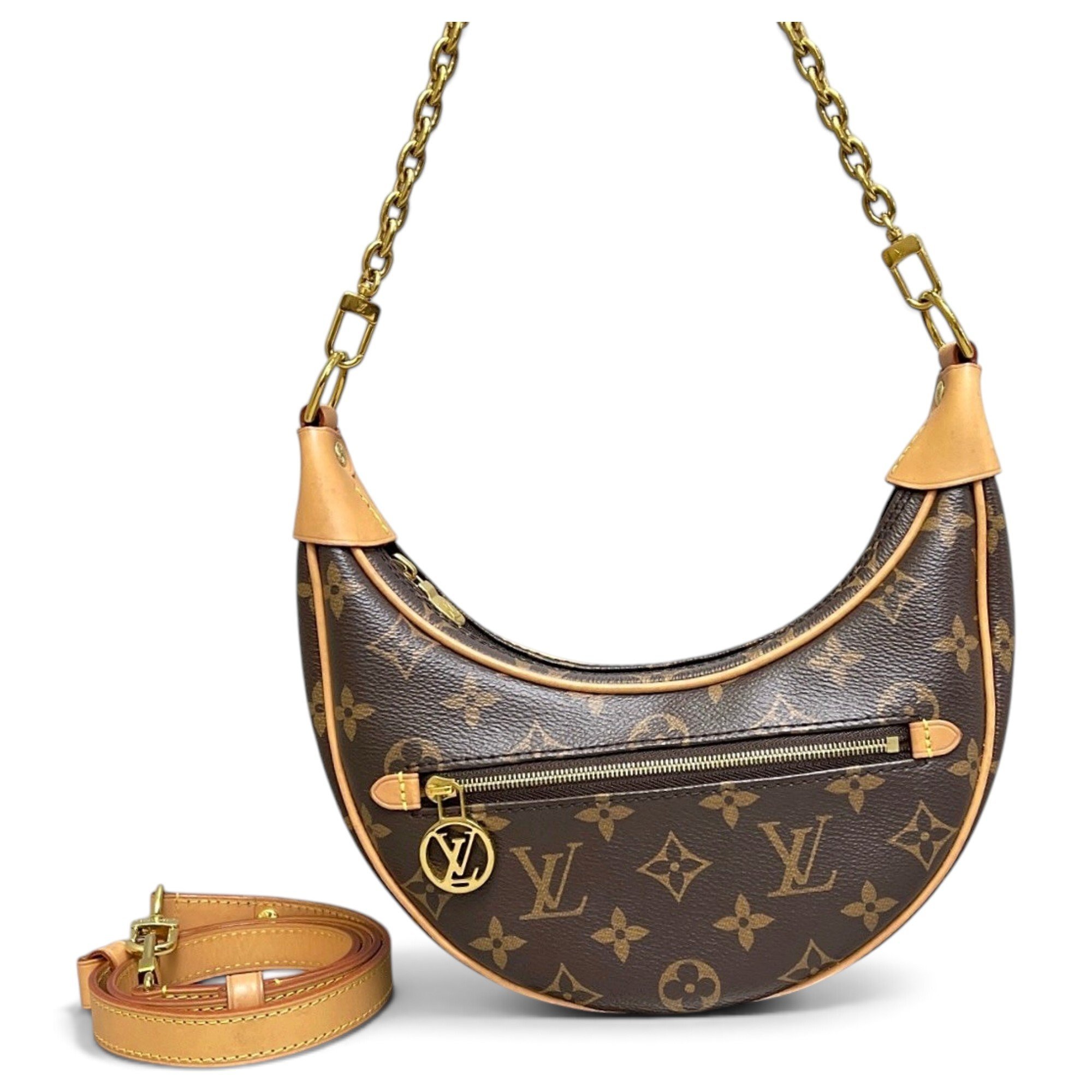 Loop leather handbag