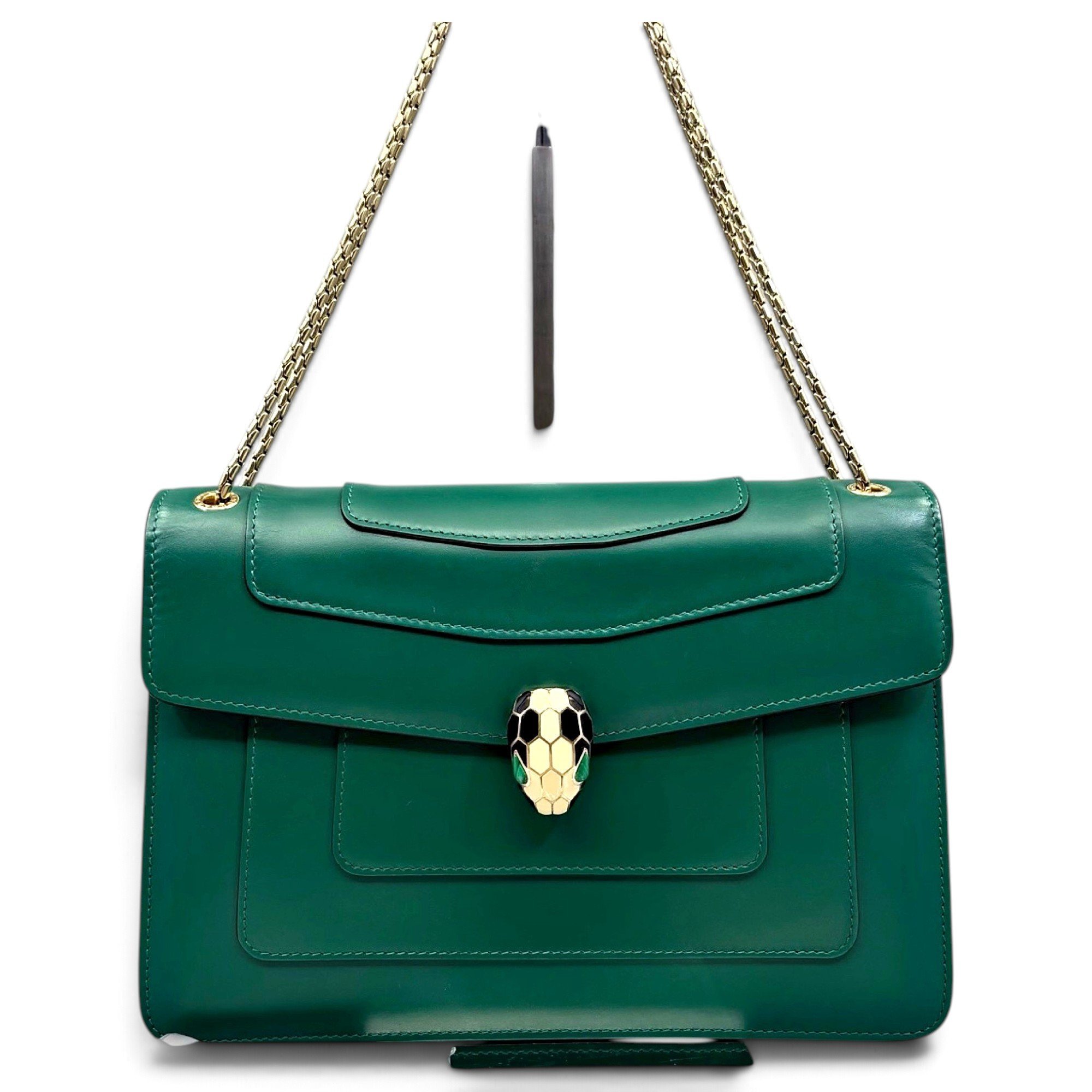 Serpenti leather handbag