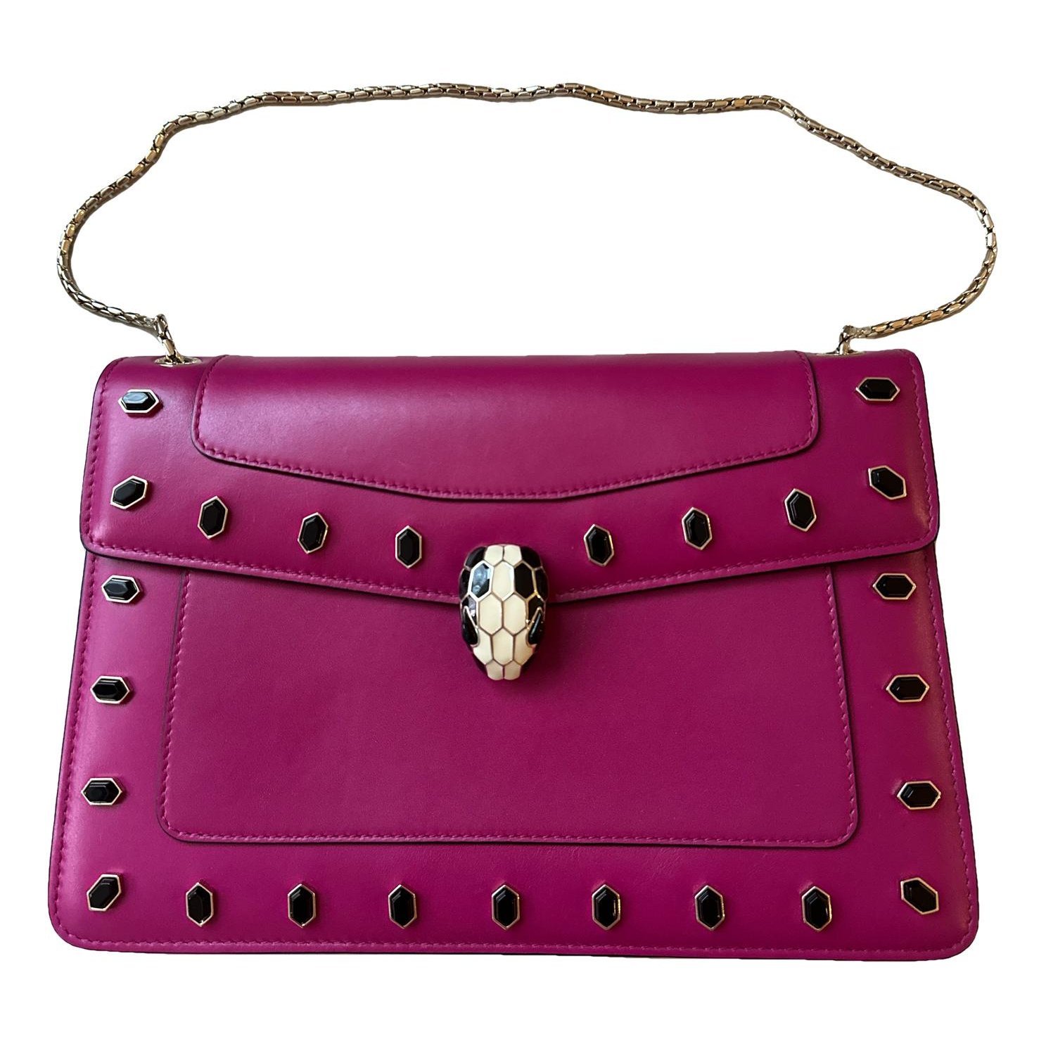 Serpenti leather handbag