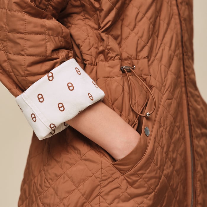 Marron Fauve "Chaine d'Ancre" Reversible Short Coat