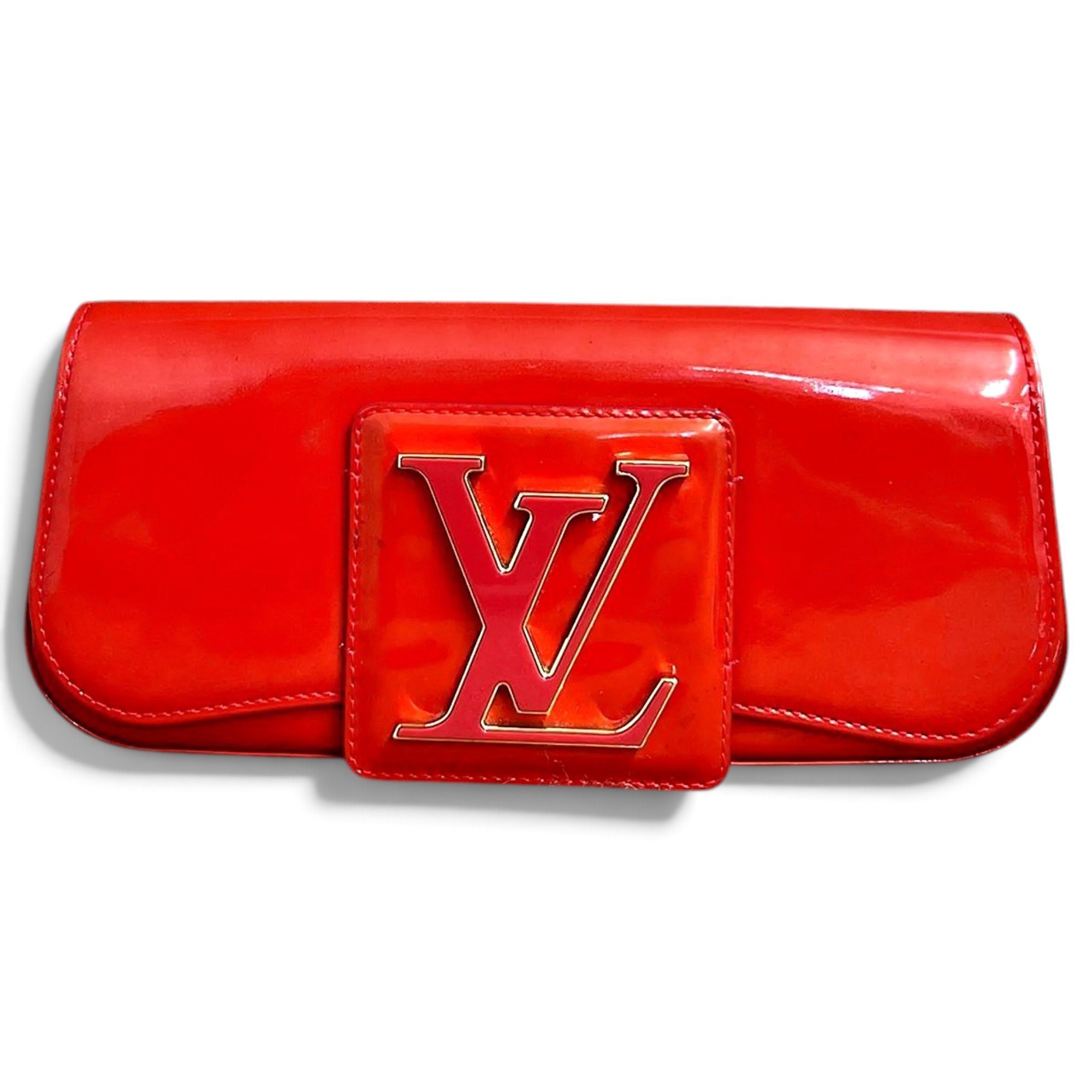 Sobe patent leather clutch bag