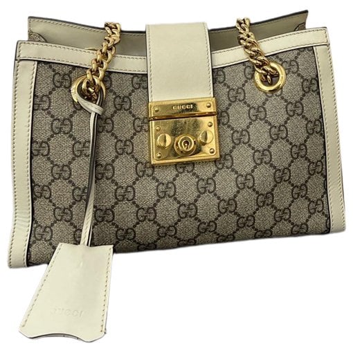 Padlock leather handbag