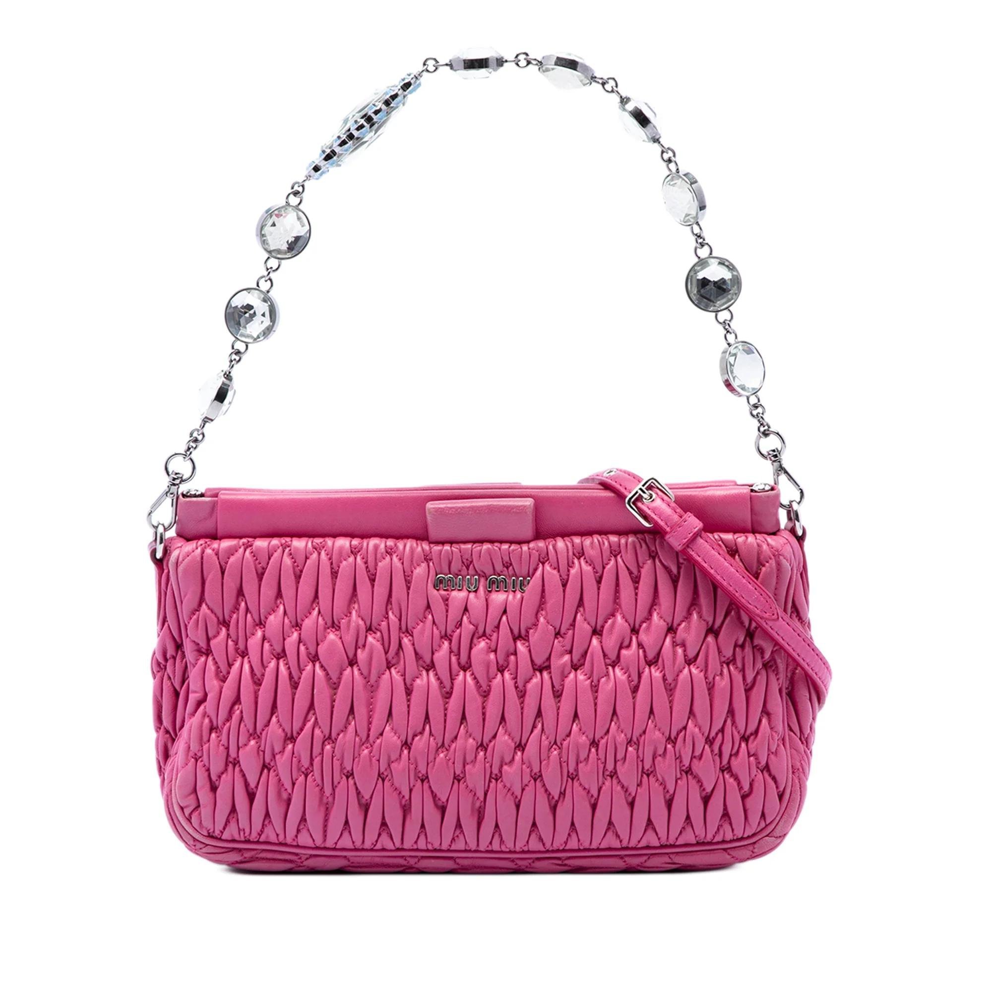 Matelassé leather handbag
