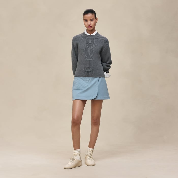 Bleu Adriatique Wrap Miniskirt