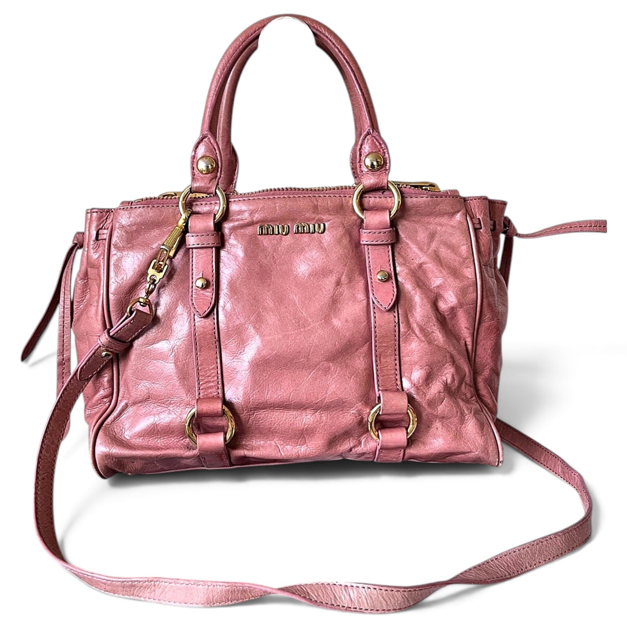 Bow bag leather handbag