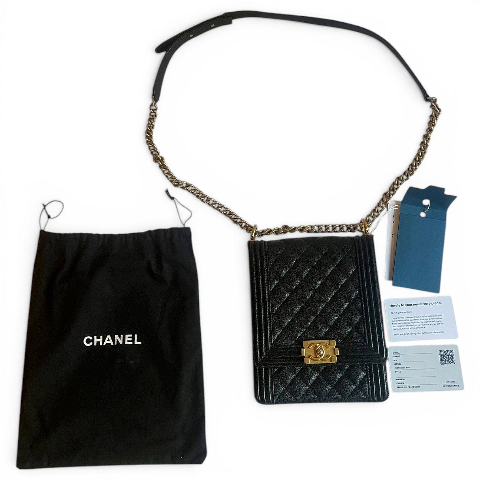 Chanel North South Boy leather crossbody bag