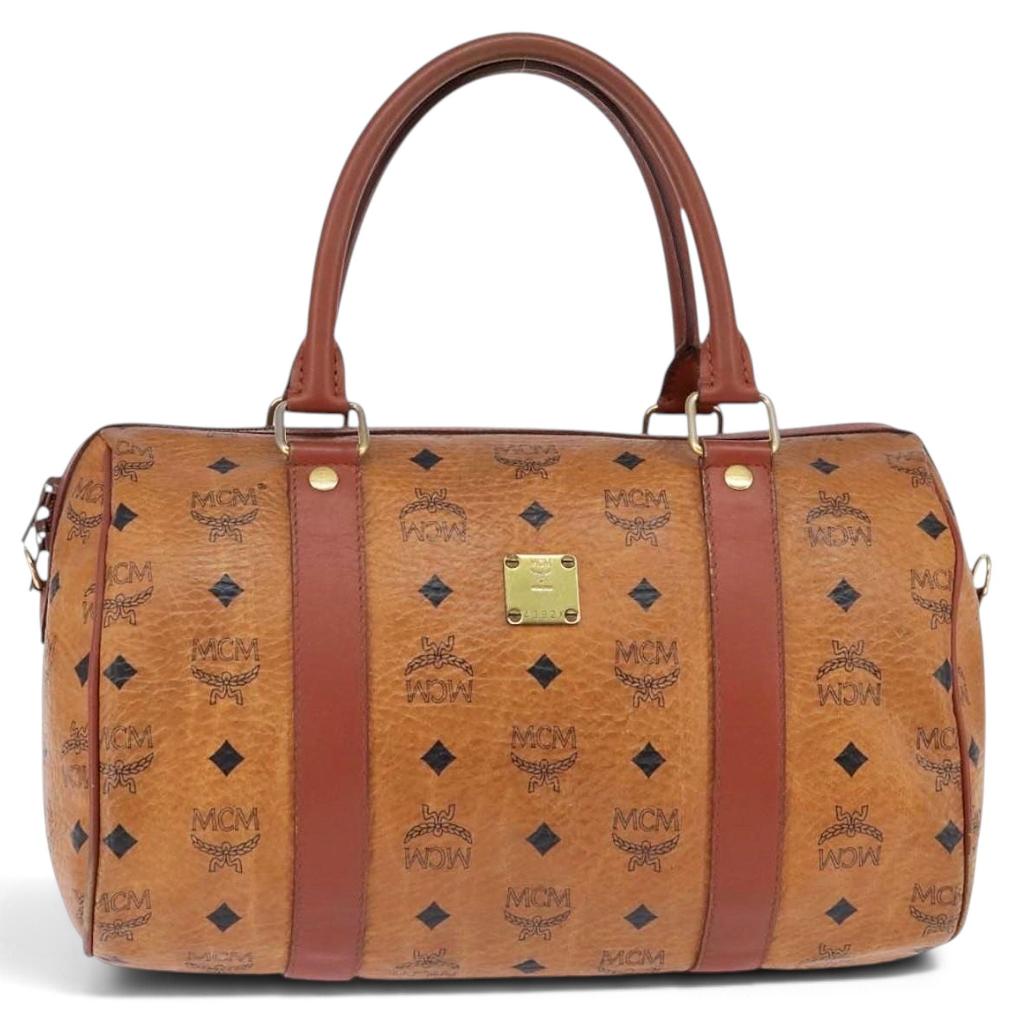 Boston leather bowling bag