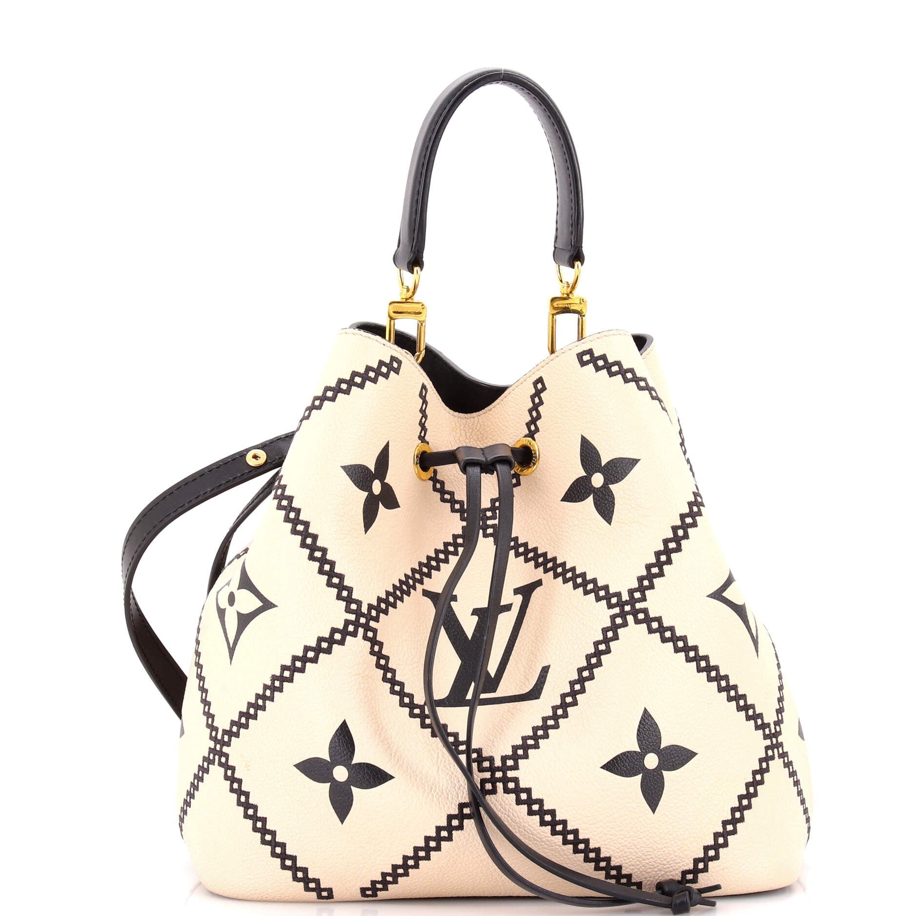 Louis Vuitton NeoNoe Handbag Monogram Empreinte Giant Broderies MM