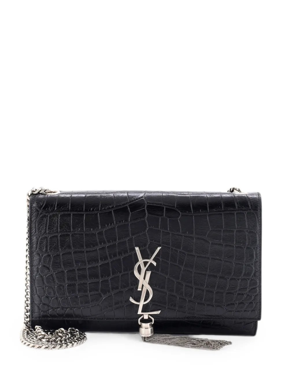Classic Monogram Tassel Crocodile Embossed Leather Medium crossbody bag