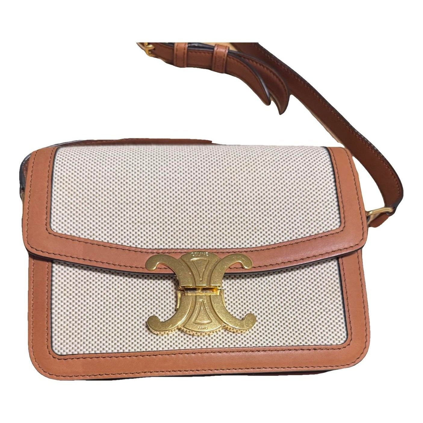 Triomphe leather handbag