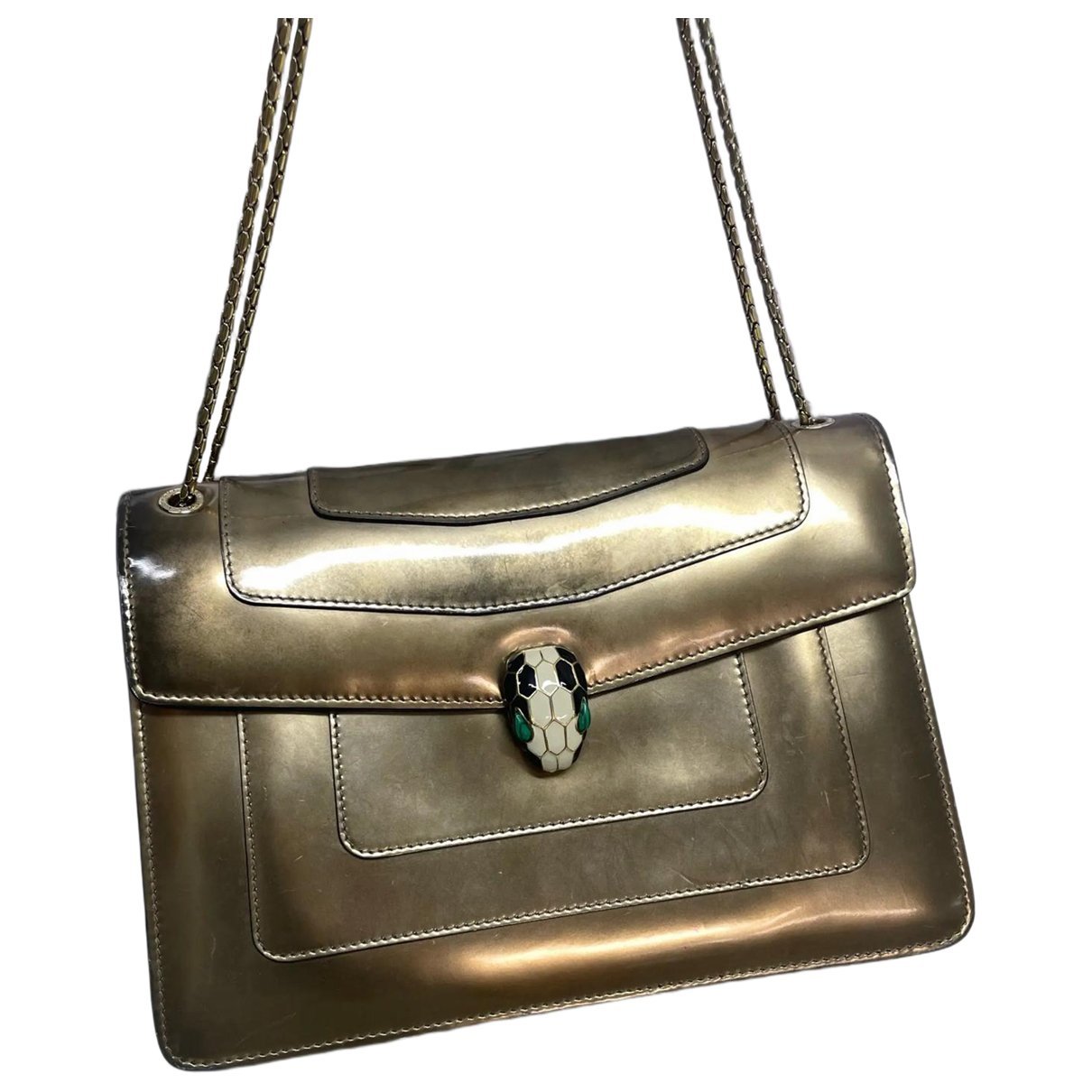 Serpenti leather handbag