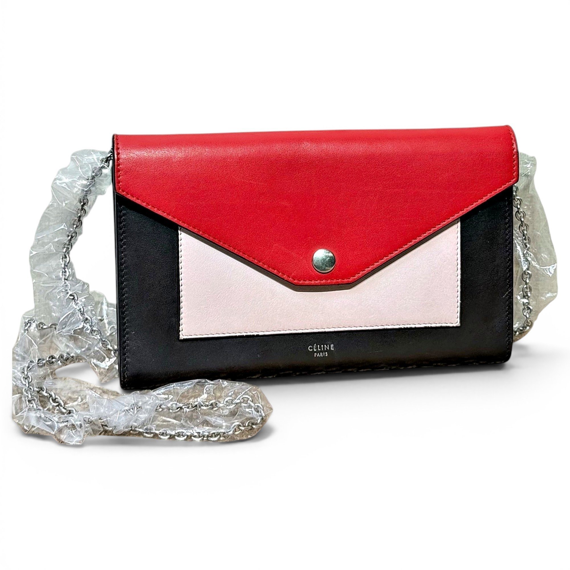 Pocket leather crossbody bag