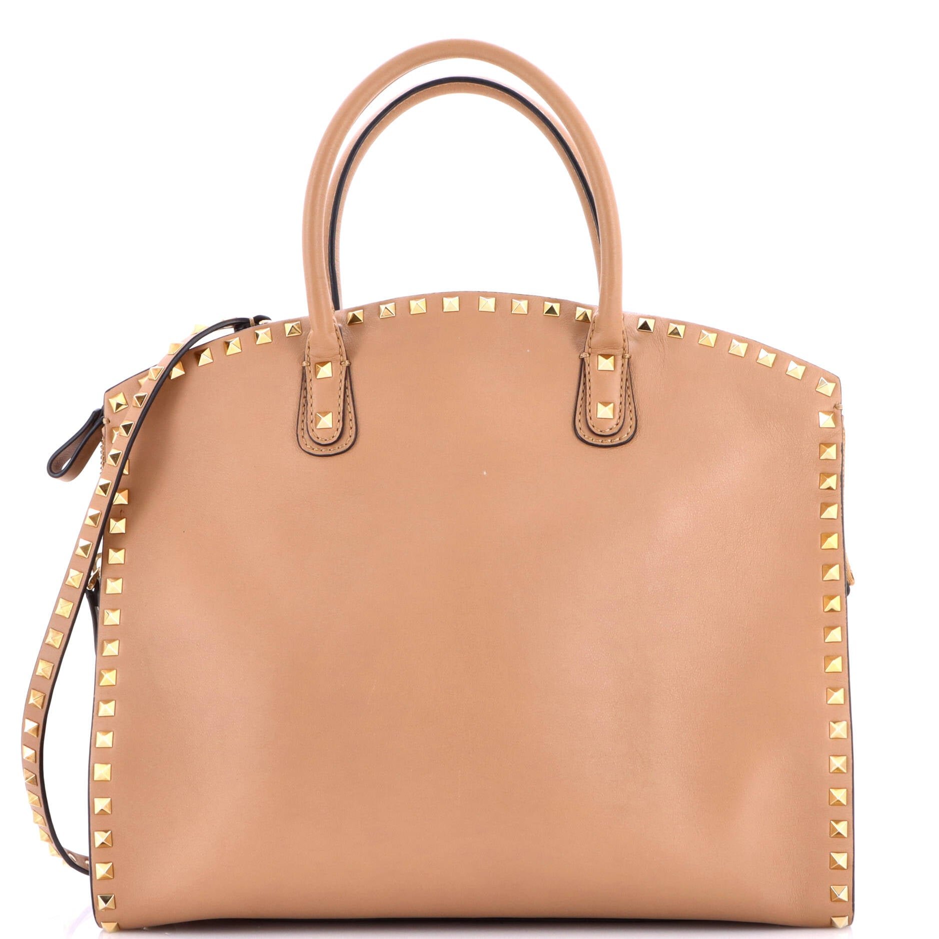 Rockstud Convertible Dome Tote Leather