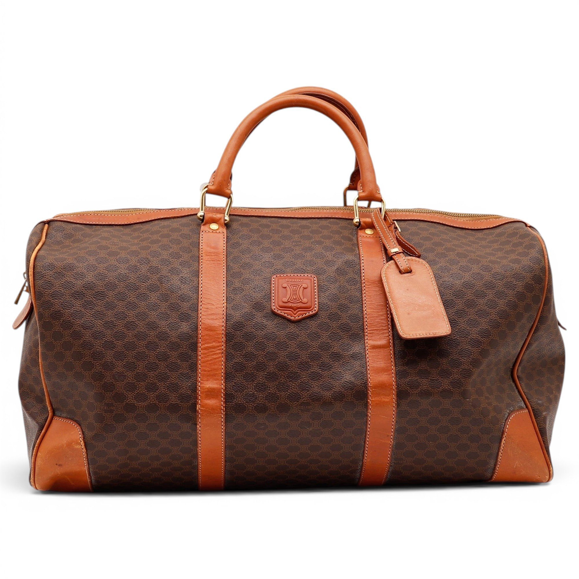 Triomphe leather bowling bag