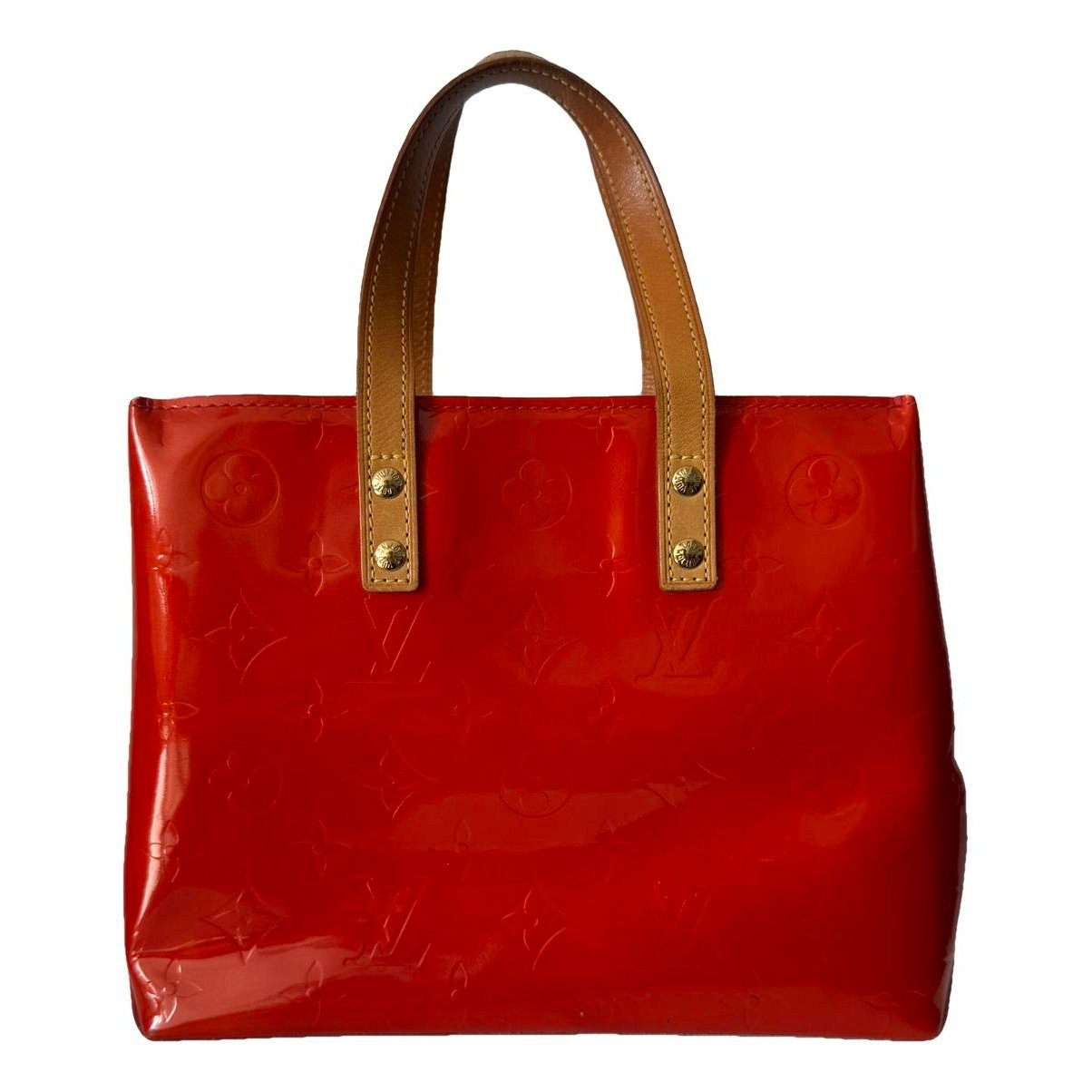 Reade patent leather handbag