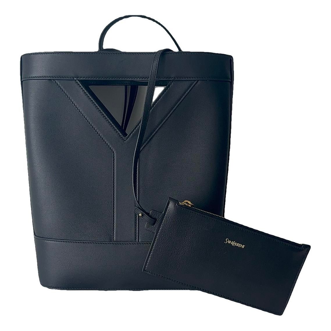 Y leather tote