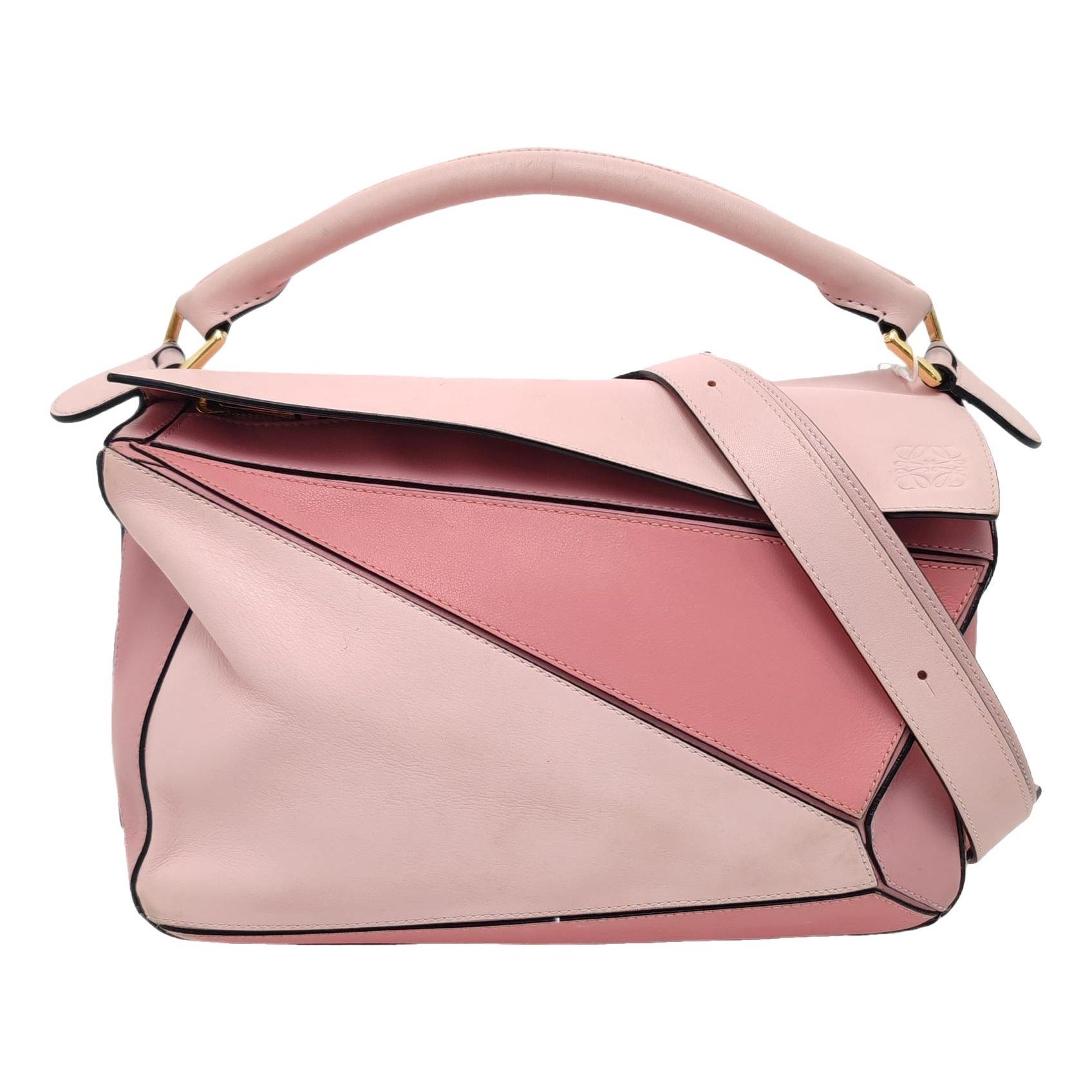 Puzzle leather crossbody bag