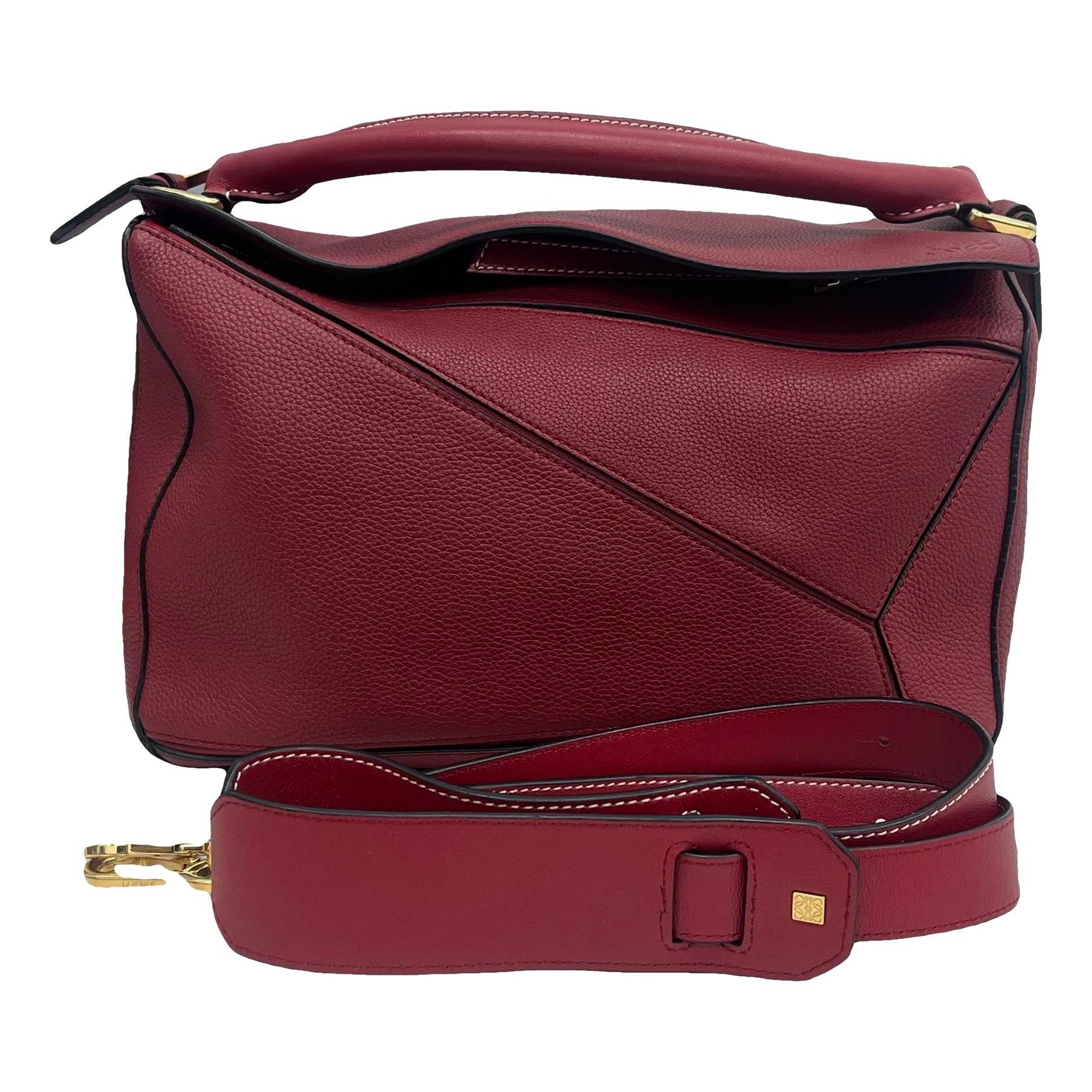 Puzzle leather handbag