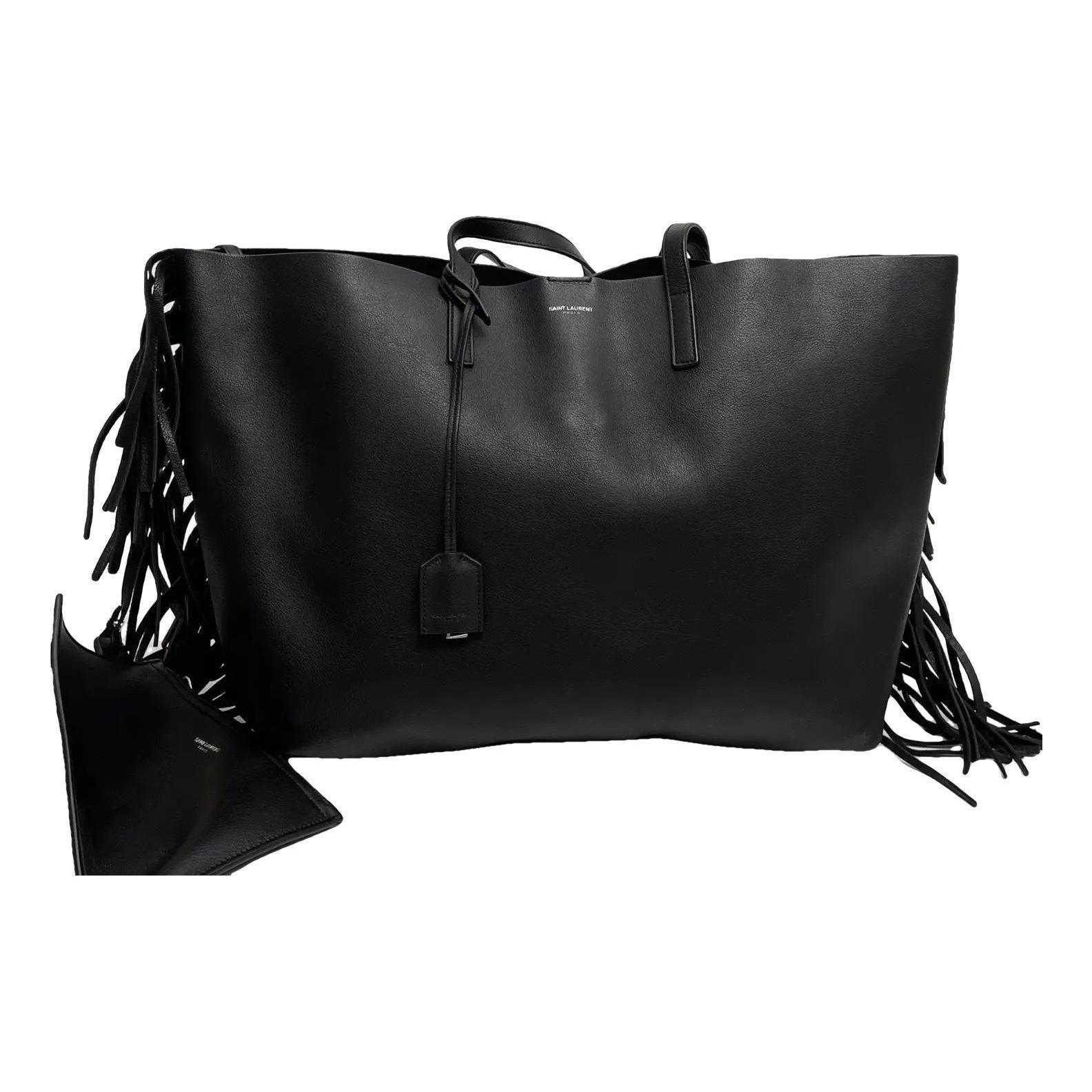 Shopping leather handbag