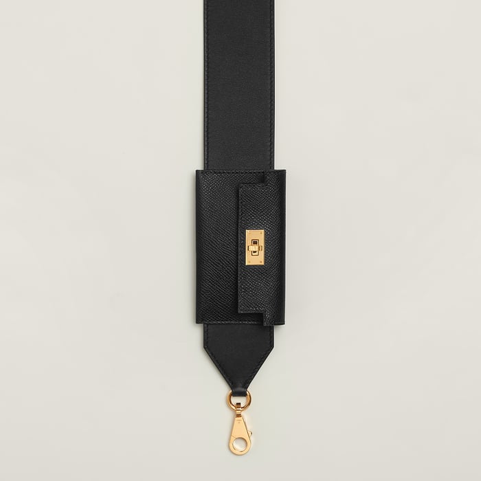 Noir Kelly Pocket Bag Strap 50 MM