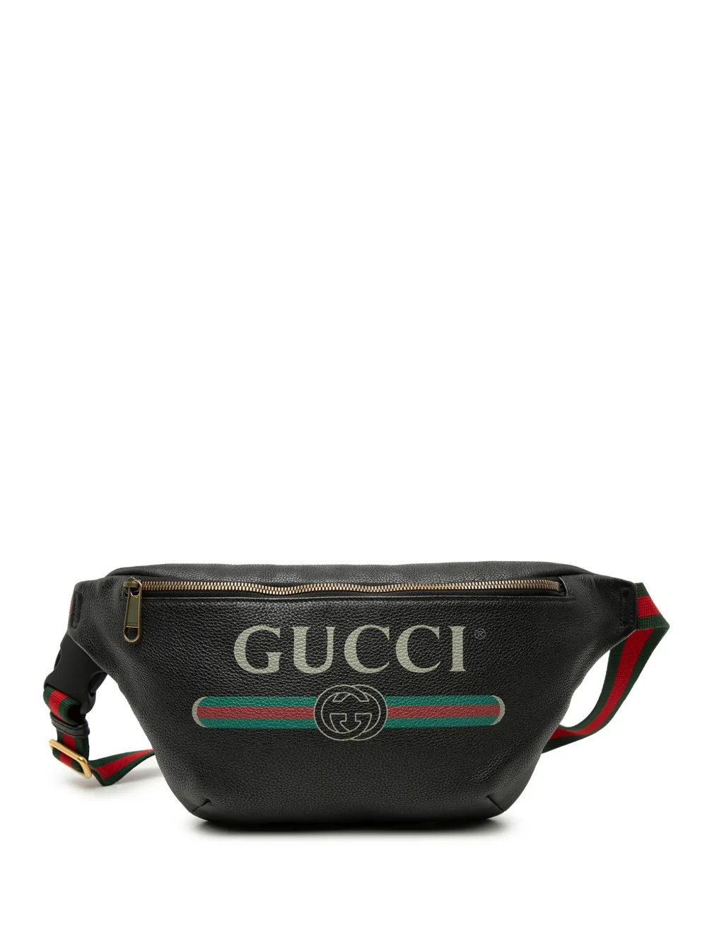 2000-2015 Grained Calfskin Web Logo belt bag