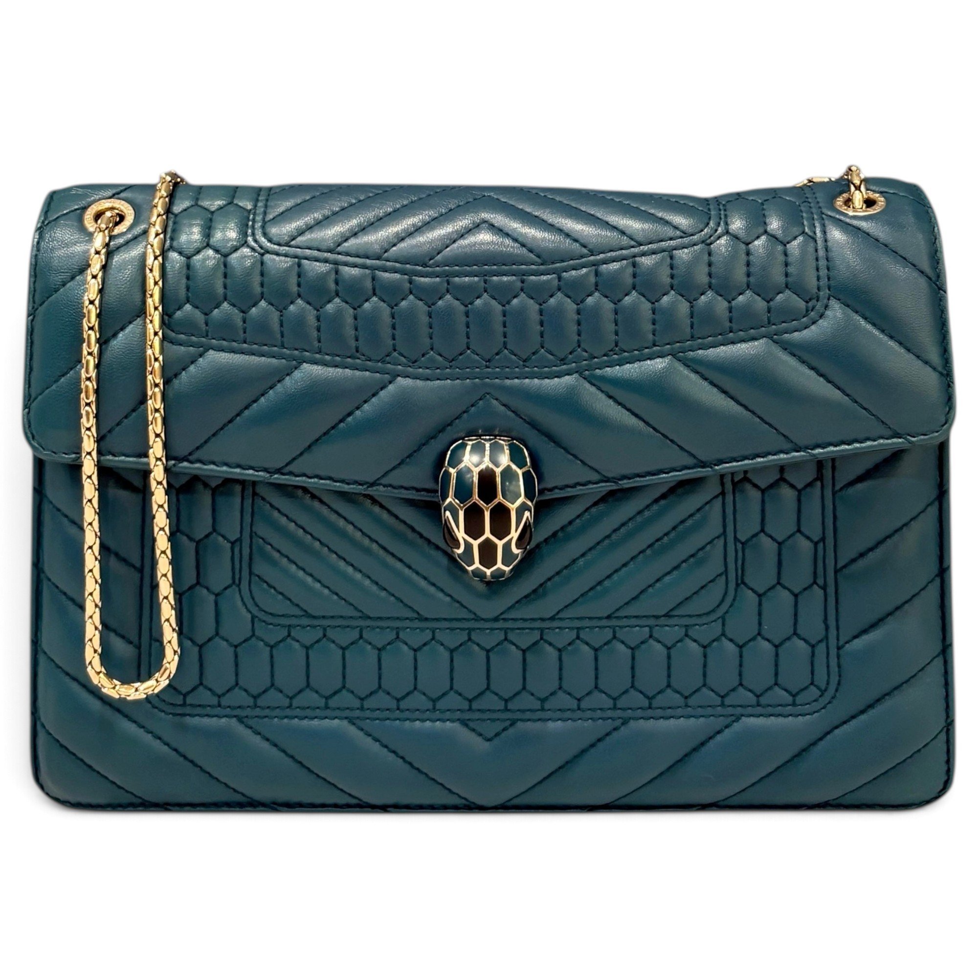 Serpenti leather handbag