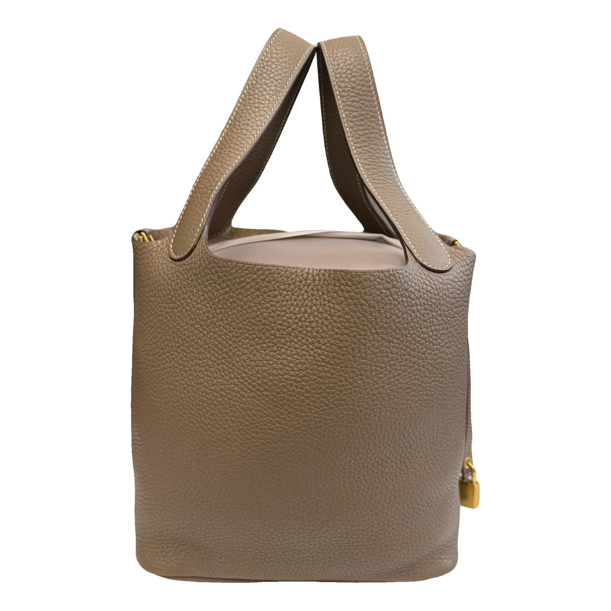 Picotin leather tote