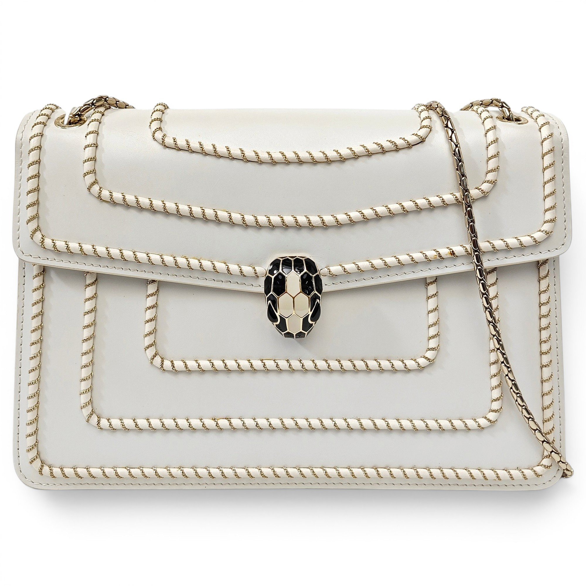 Serpenti leather handbag