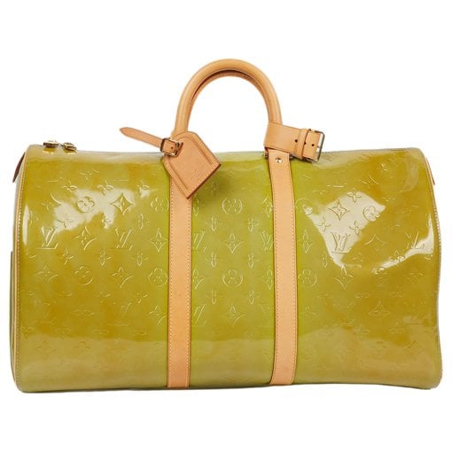Patent leather travel bag
