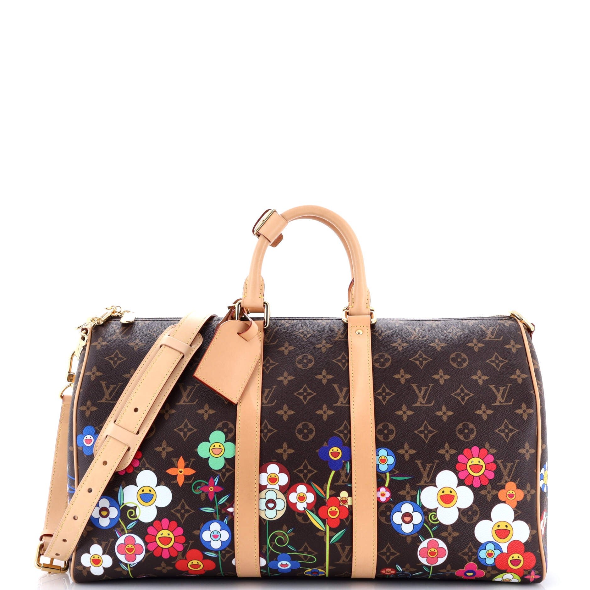 Louis Vuitton x Takashi Murakami Keepall Bandouliere Bag Flowers Monogram Canvas 45