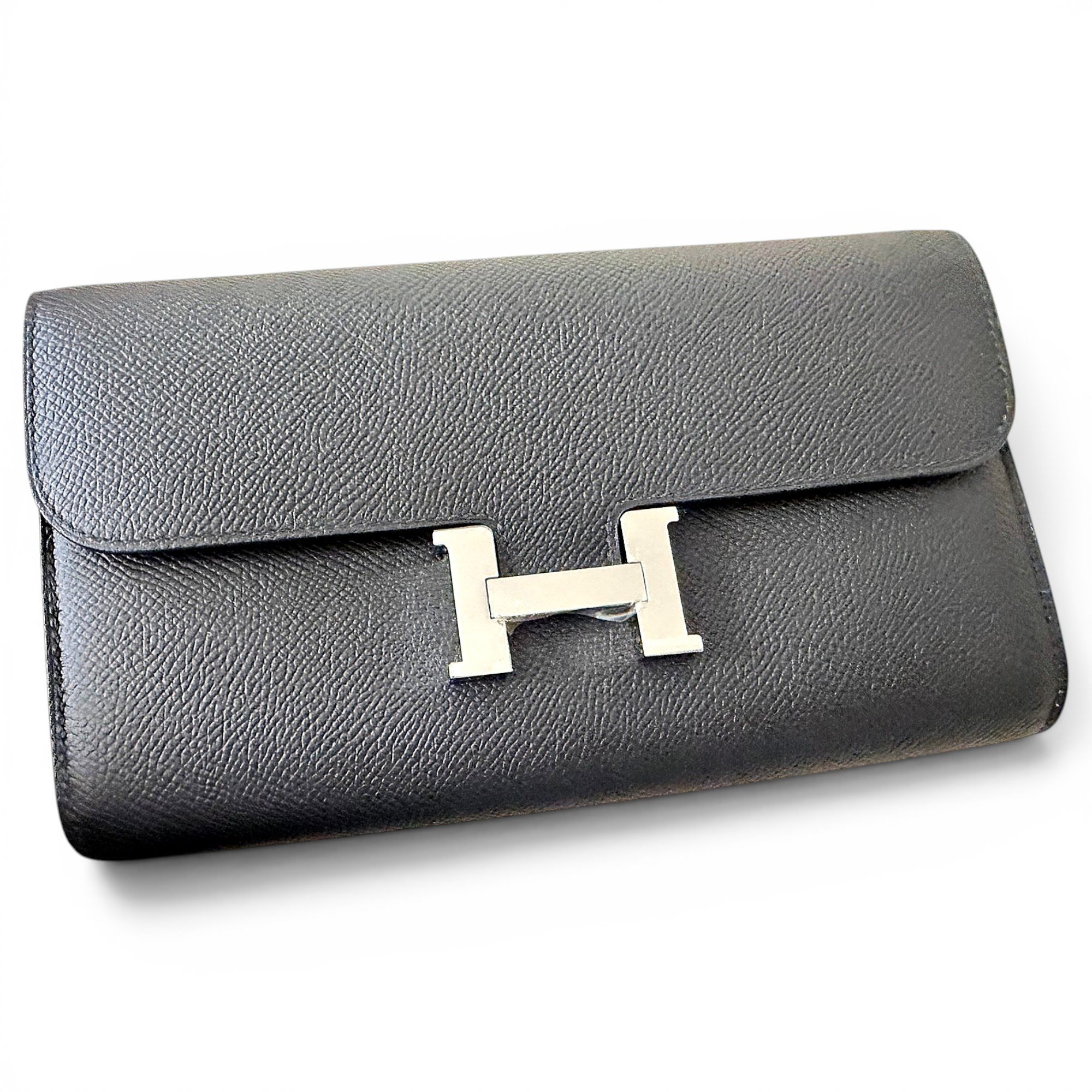 Leather clutch bag